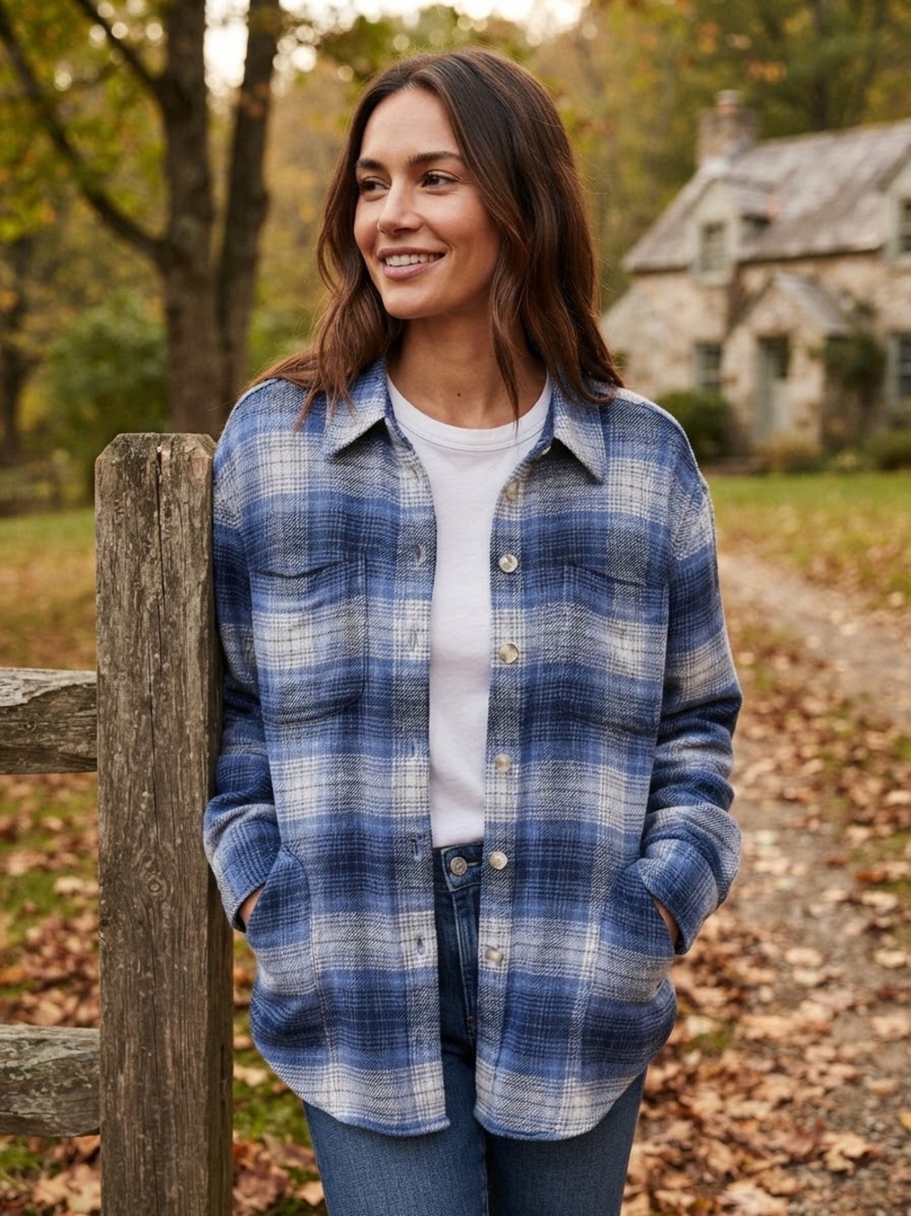 American Eagle Oversized Plaid Flannel Shirt / Shacket Size XL